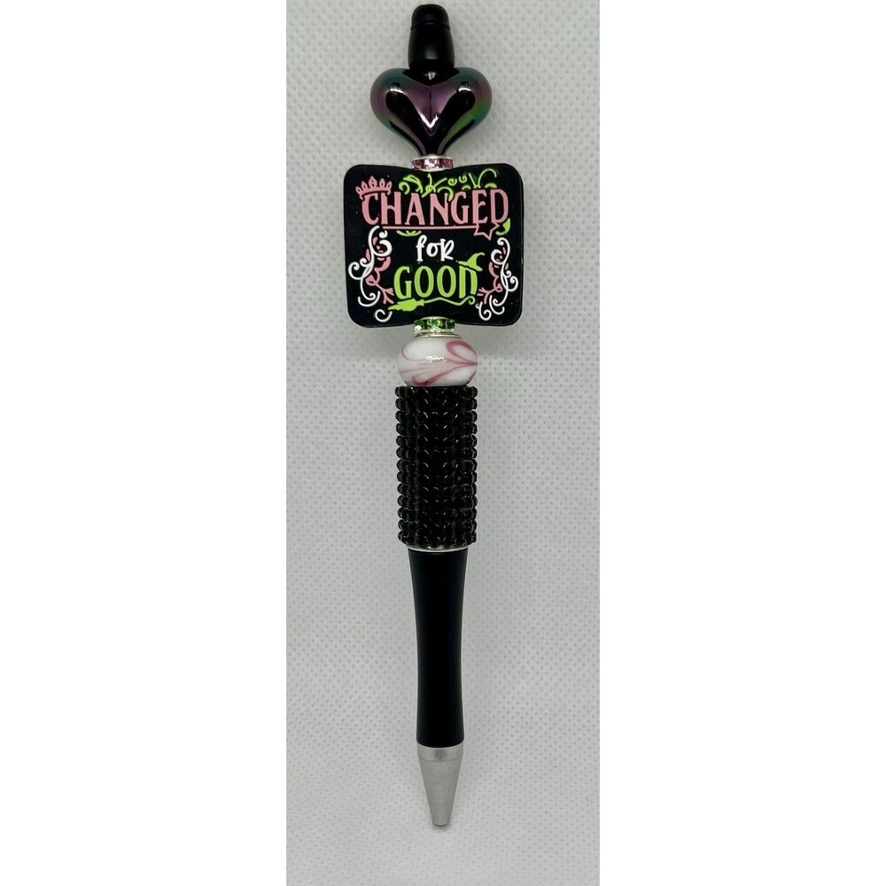 Wicked themed "Changed For Good" Custom Beaded Pen - Picture 1 of 3